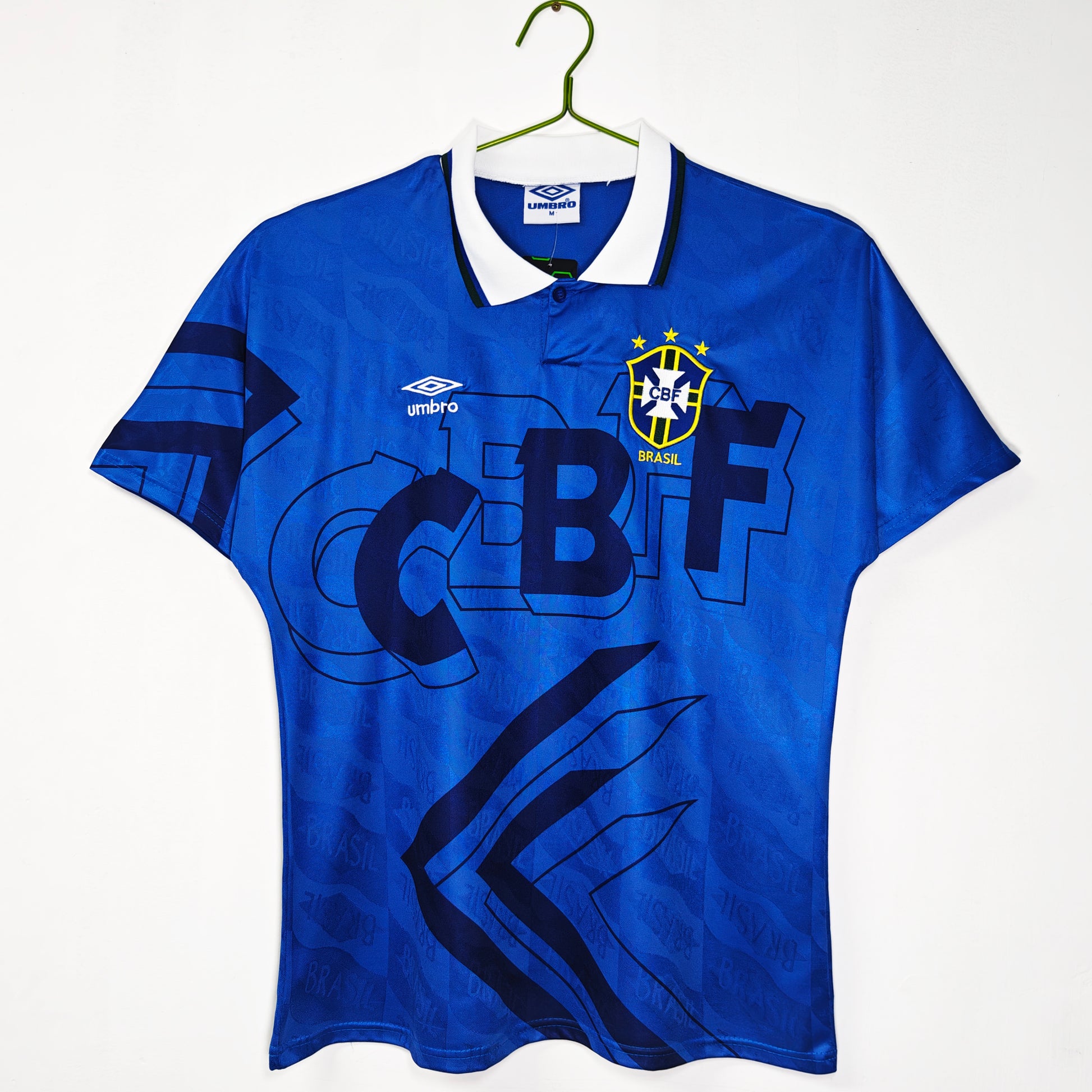 1992 Brazil away blue Retro football jersey S-XXL
