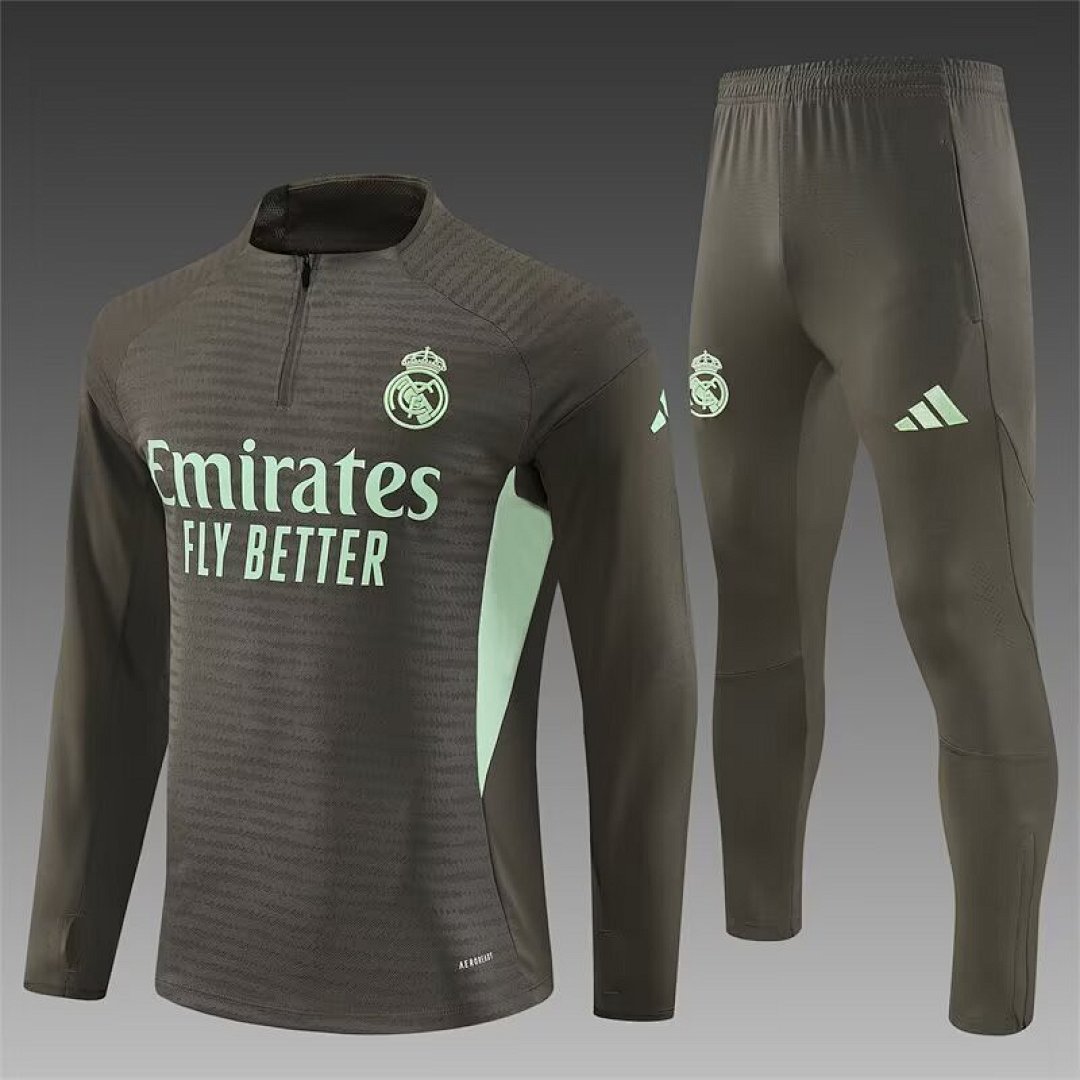 /26 Real Madrid Khaki Half Pull Training Suit S-XXL6