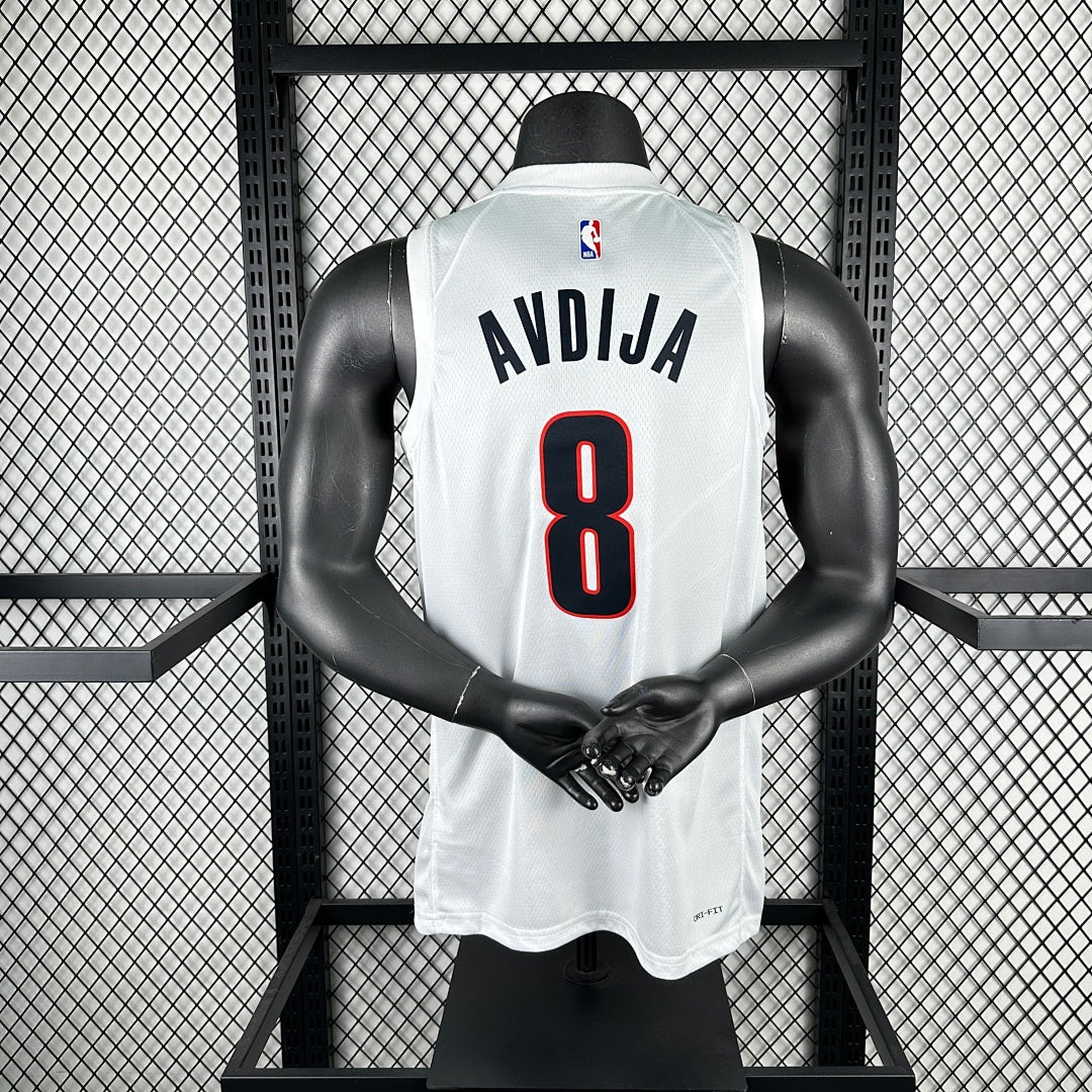 season Portland Trail Blazers home white 8 # Avdija NBA jersey S-XXL5