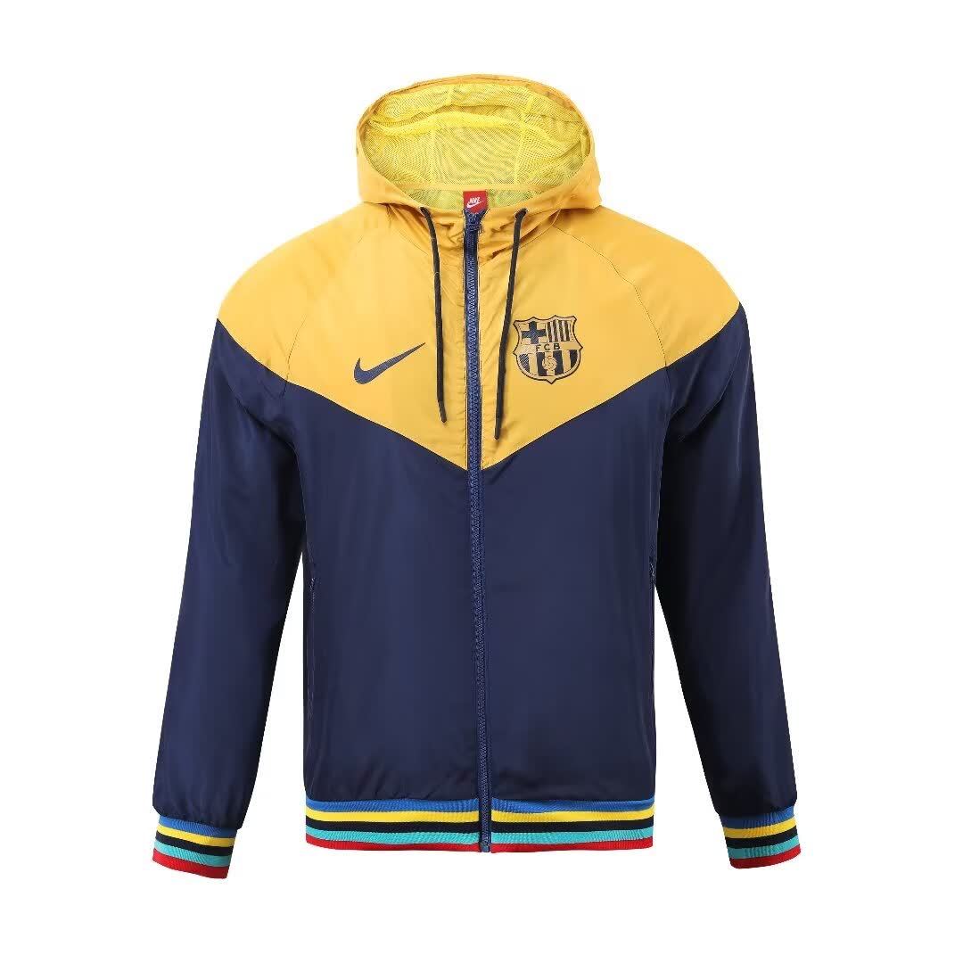 23/24 Barcelona Royal Blue and Yellow Windbreaker