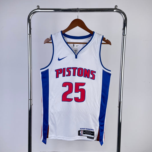 23 Season Pistons White 25 # Ross
