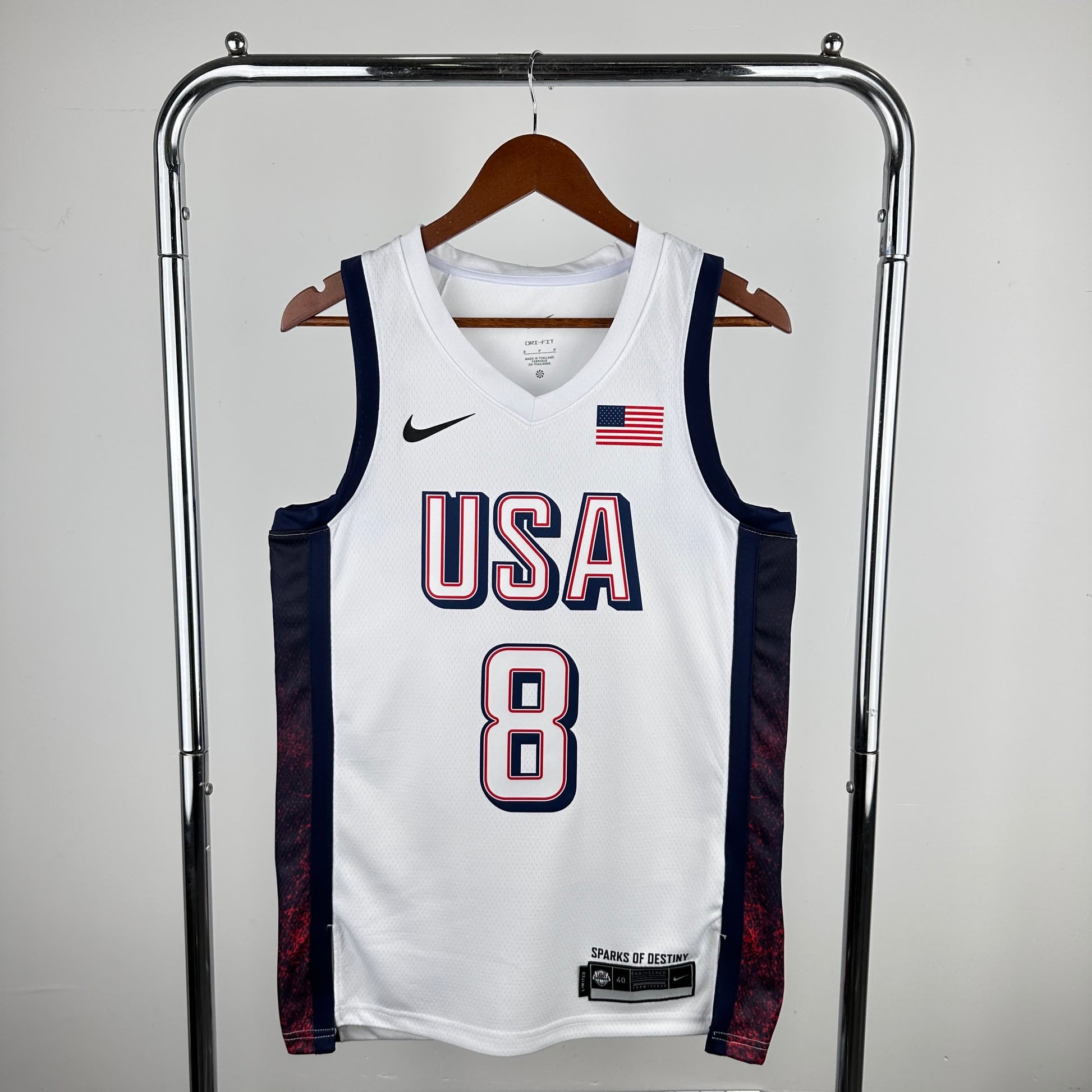 2024 Olympic Games US Team White 8 # Leonard