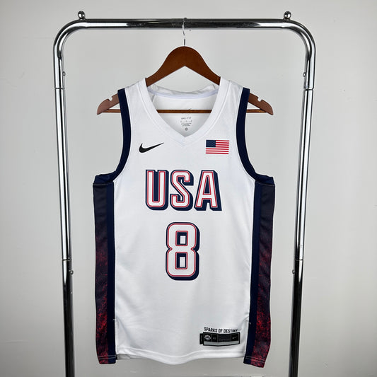 2024 Olympic Games US Team White 8 # Leonard