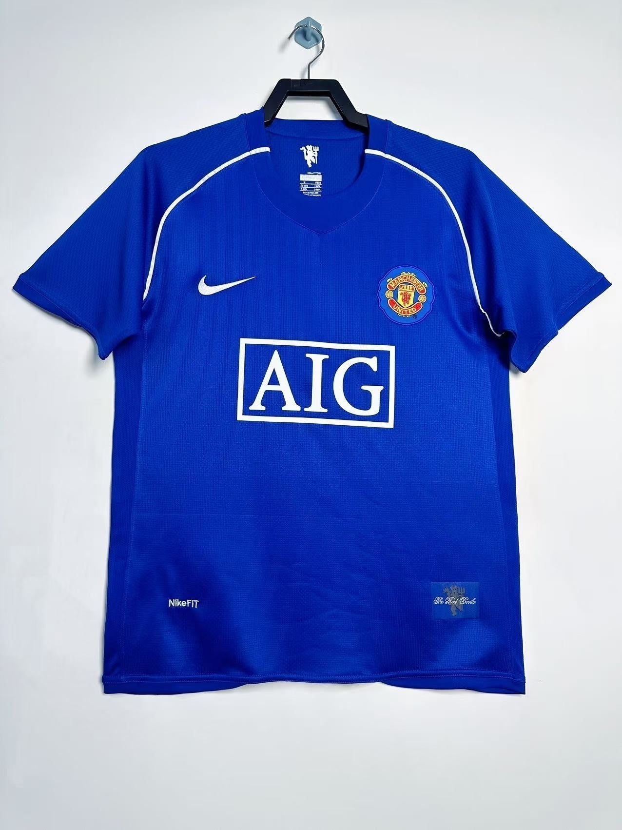Retro 2007/08 Manchester United goalkeeper blue S-XXL