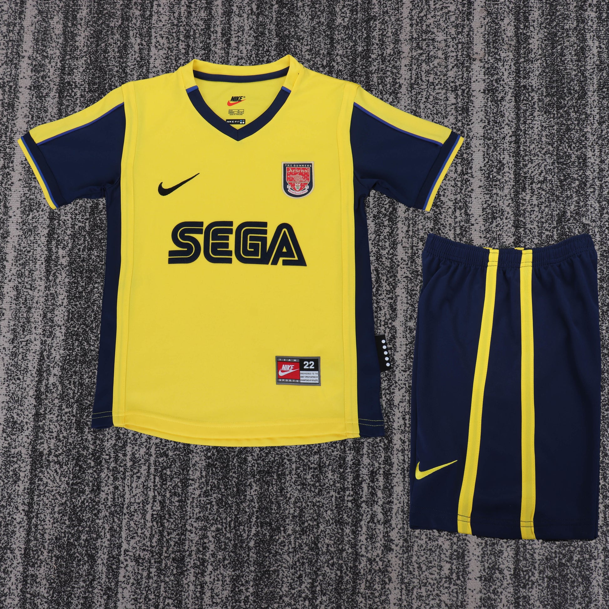 Retro Kids 2000/01 Arsenal away football Jersey&amp;Size16-28