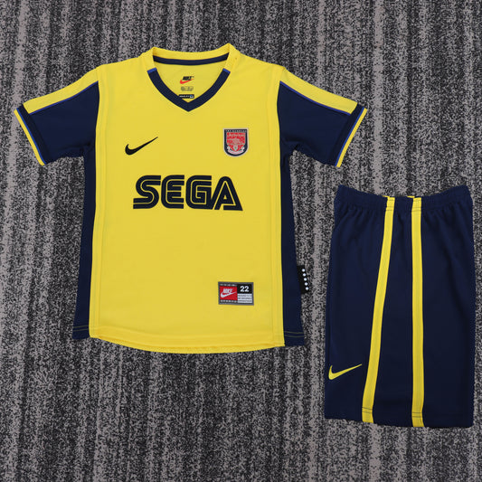 Retro Kids 2000/01 Arsenal away football Jersey&amp;Size16-28