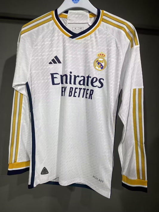 2023/24 Real Madrid Home Long Sleeve Player Edition S-3XL