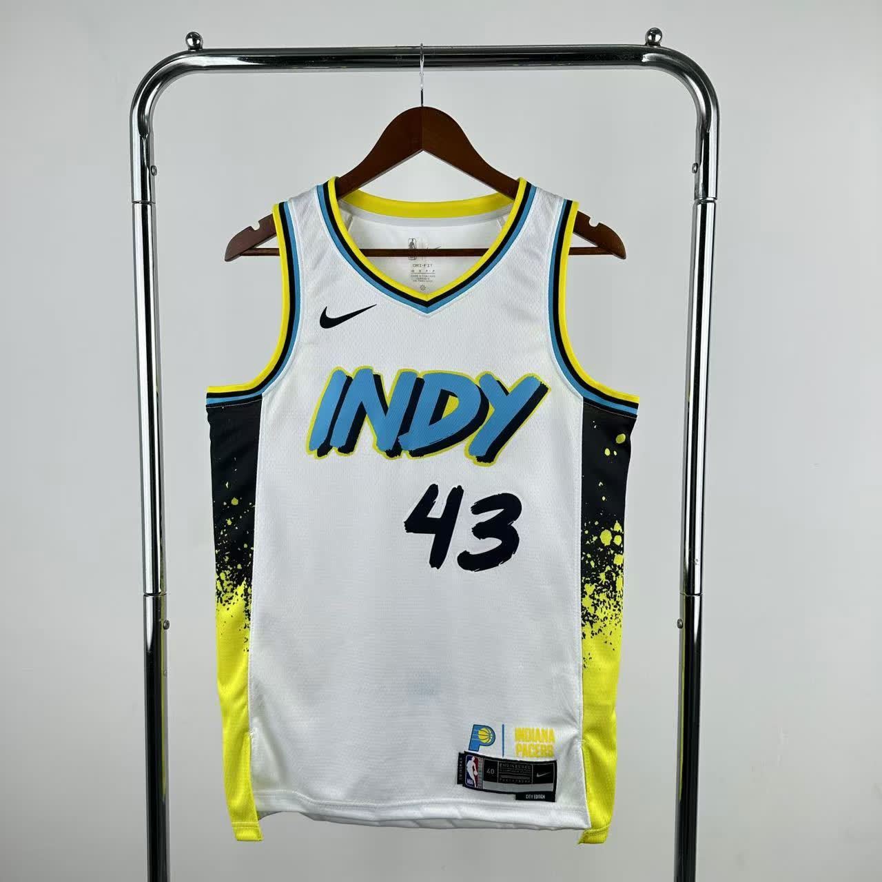 25th season Pacers City Edition 43# Siakam S-XXL