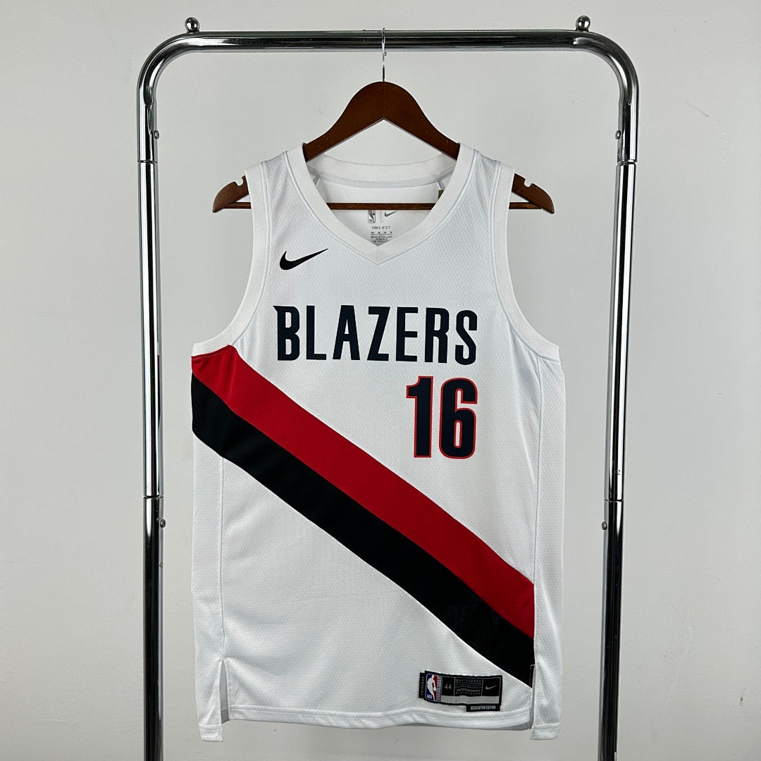 season Portland Trail Blazers home white 16 # Yang NBA jersey S-XXL4