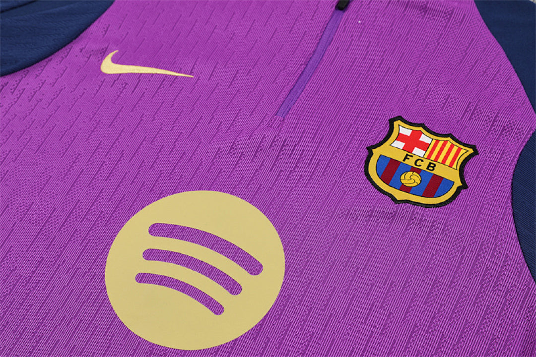 /26 Barcelona Purple Half Pull Training Suit (Adults&amp;Kids)8
