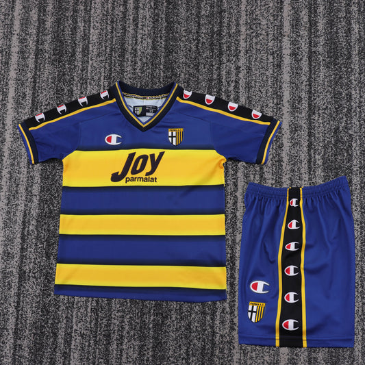 Retro Kids 2001/02 Parma Calcio 1913 Home Football Shirt&amp;Size16-28