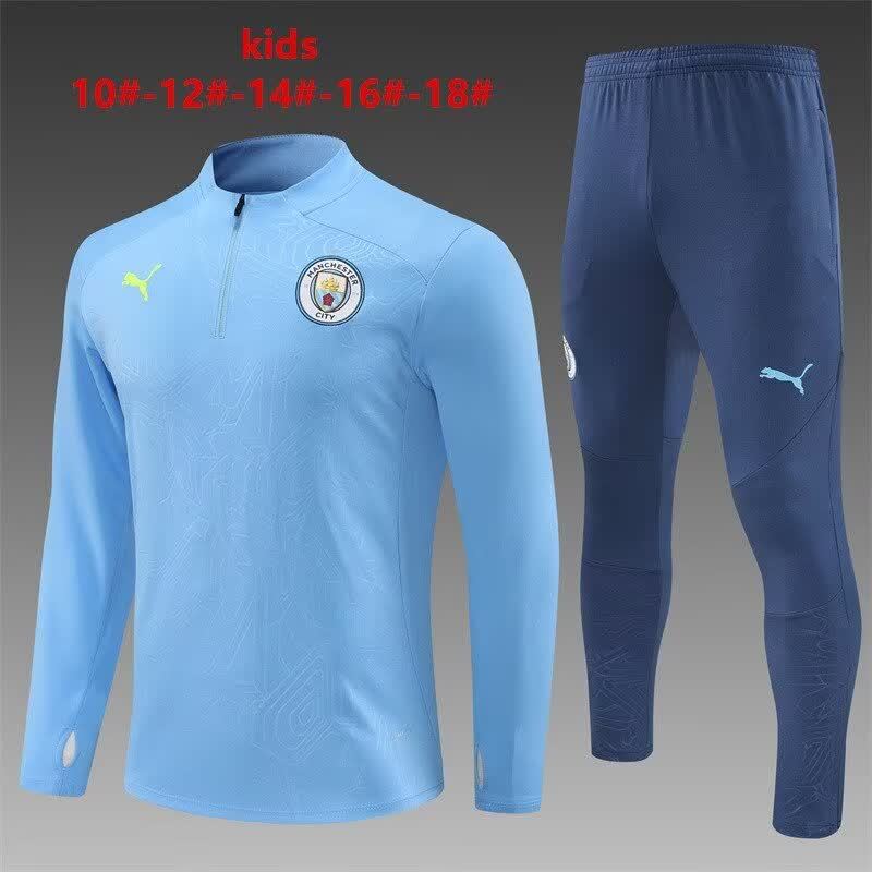 24/25 Kids # Manchester City Light Blue [Stamped] Size 10-18