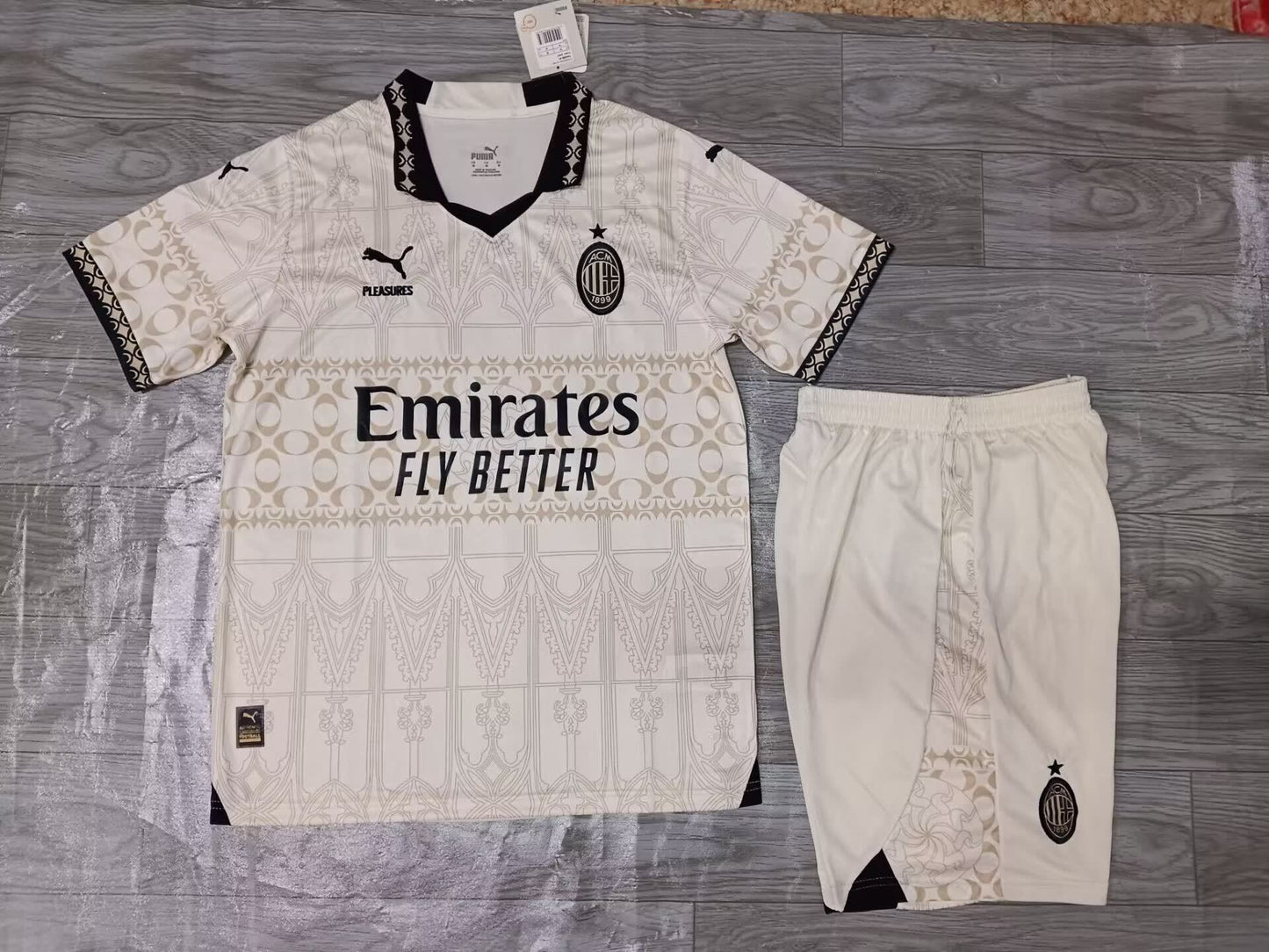 23/24 AC co branded version of beige fourth away set