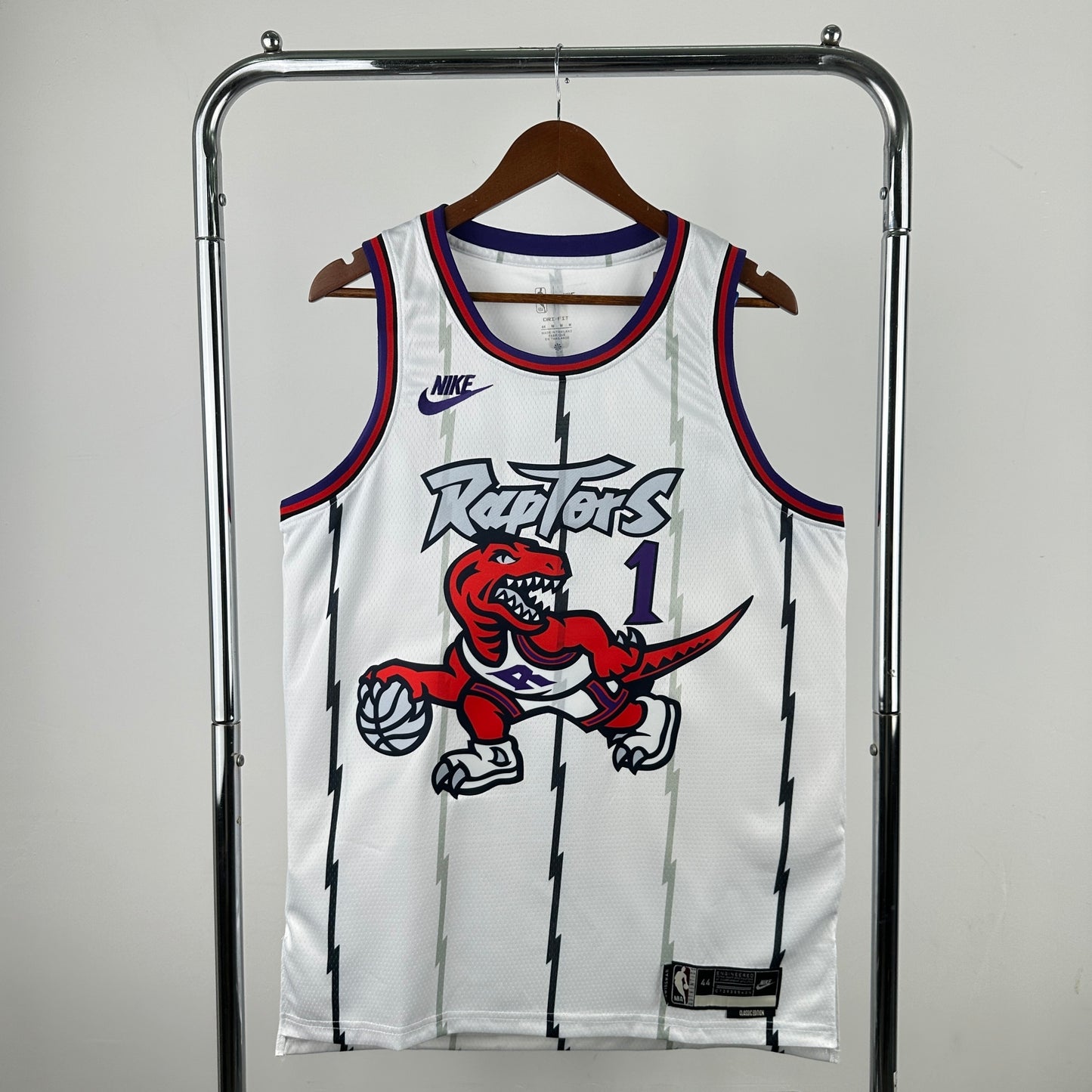26th season Raptors retro white 1 # McGrady S-XXL