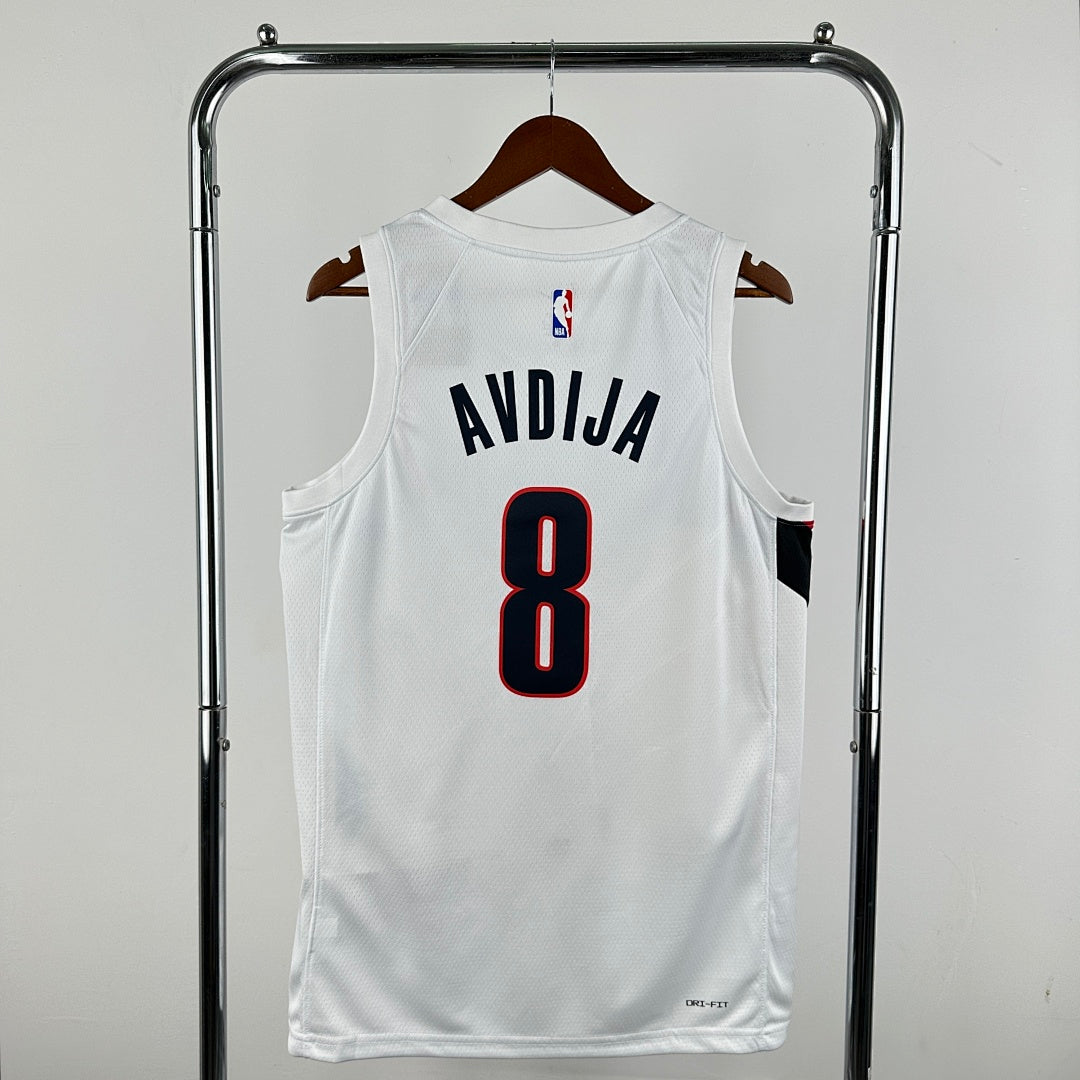 season Portland Trail Blazers home white 8 # Avdija NBA jersey S-XXL5