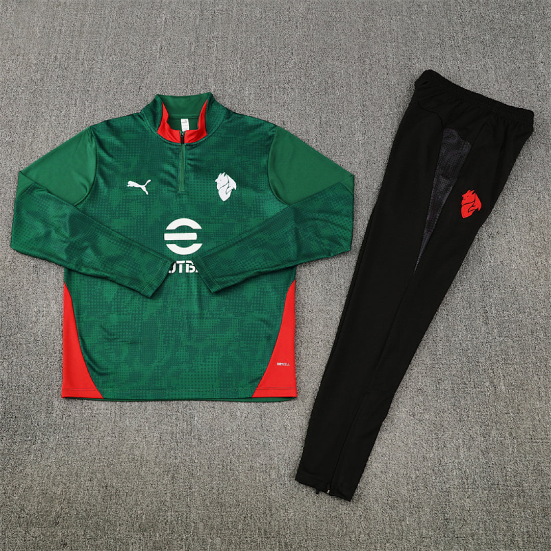 /26 AC Milan Green Half Pull Training Suit (Adults&amp;Kids)7