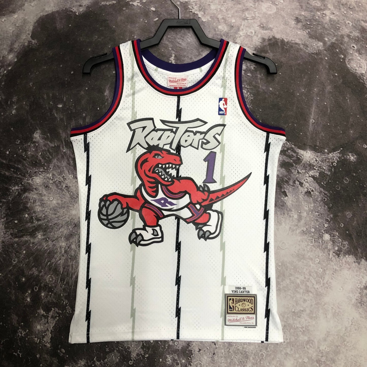 MN hot-pressed vintage jersey: SW Raptors' 99 season white No. 1 McGrady