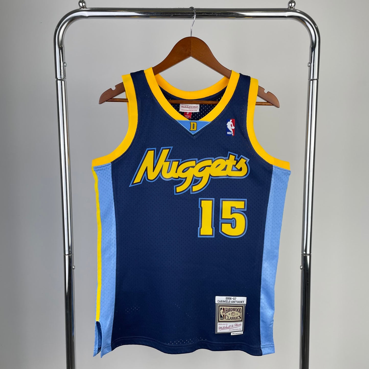 MN Hot Pressed Retro Jersey: SW Nuggets 2006/07 Navy Blue 15 # Anthony