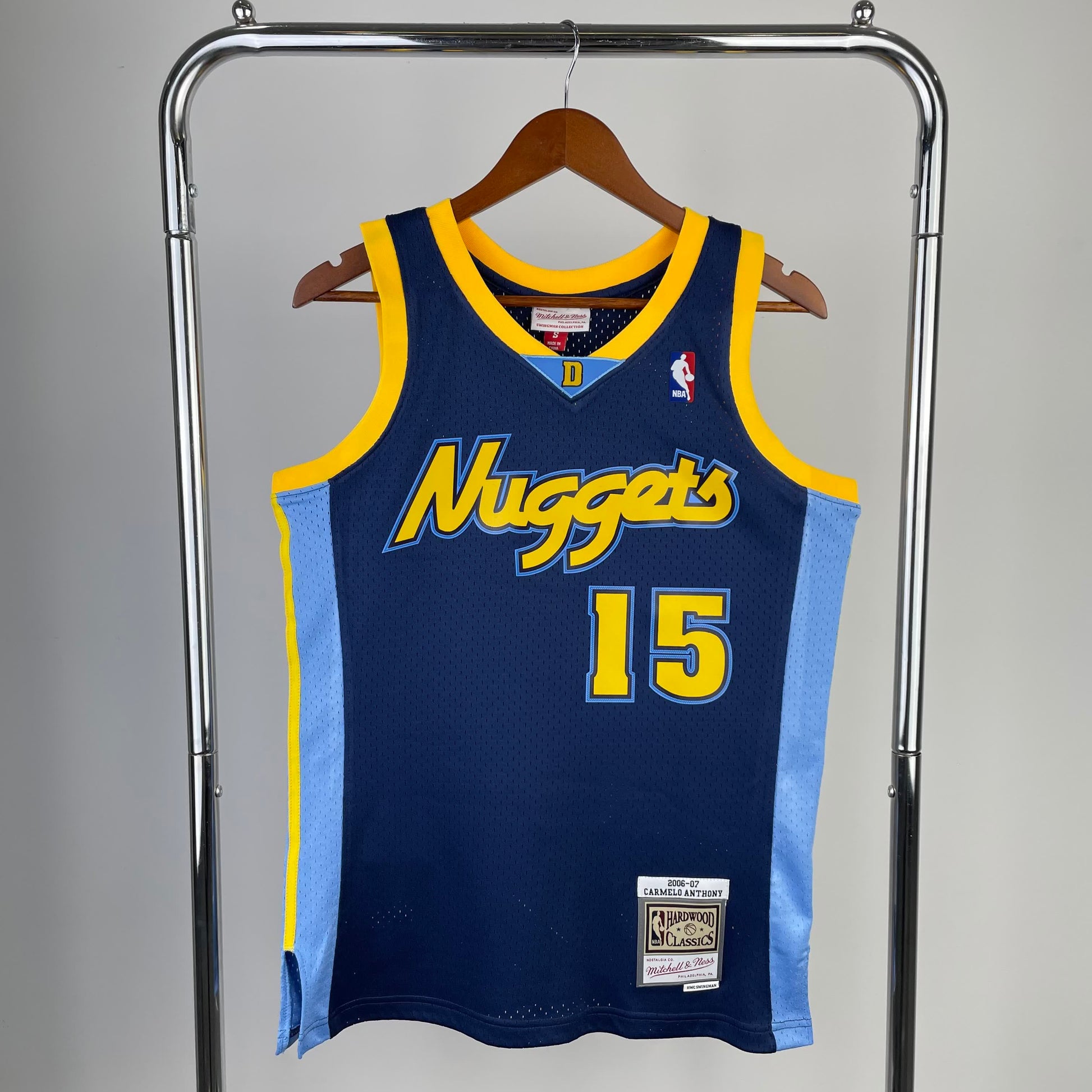 MN Hot Pressed Retro Jersey: SW Nuggets 2006/07 Navy Blue 15 # Anthony