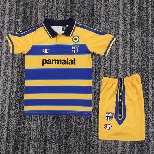 Retro Kids 1999/00 Parma Calcio 1913 Home Football Shirt&amp;Size16-28