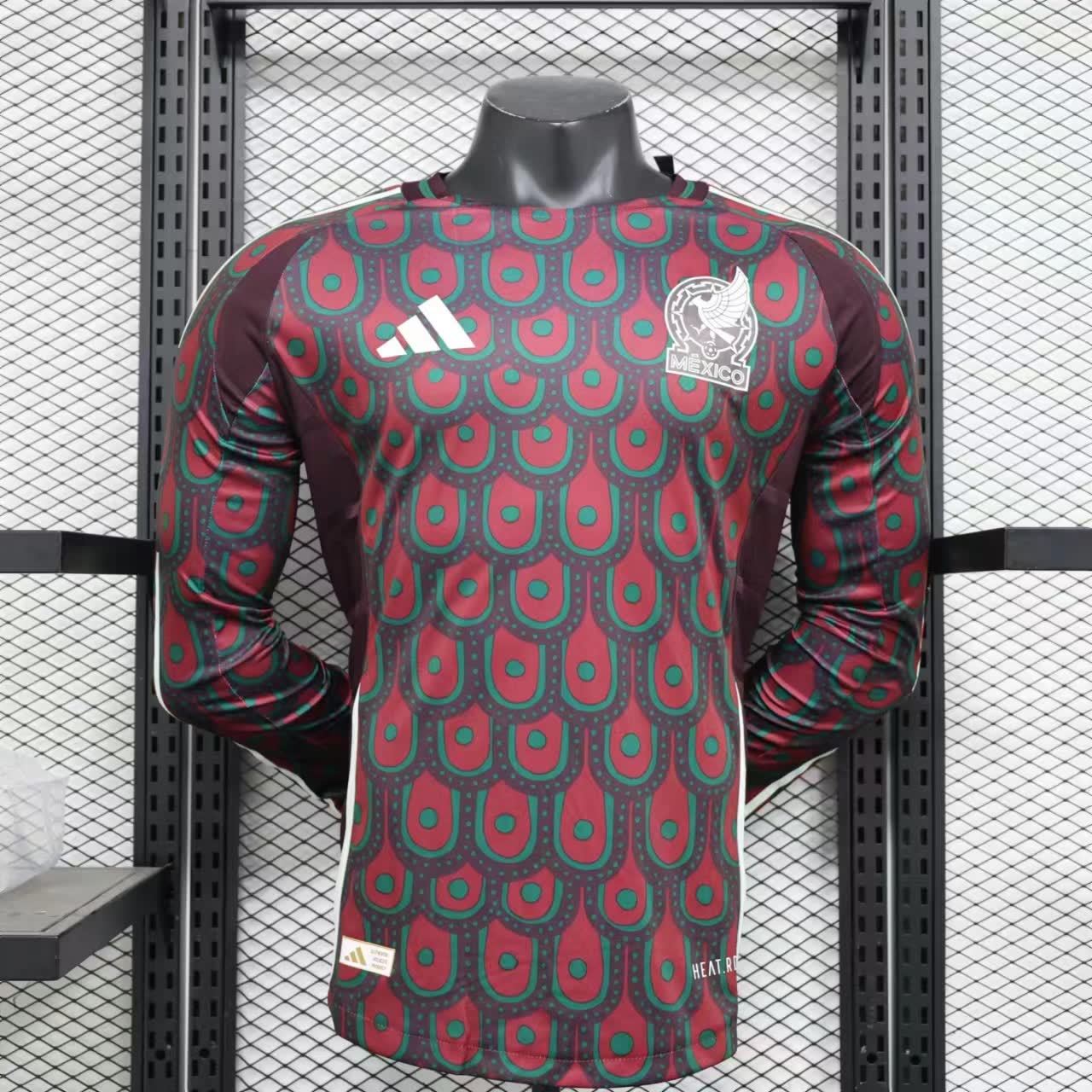 24/25 Long Sleeve Mexico Home Player Edition S-XXL