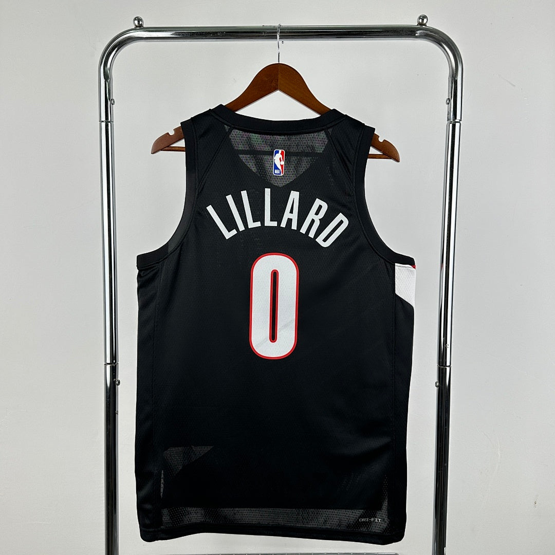 season Portland Trail Blazers away black 0 # Lillard NBA jersey S-XXL6