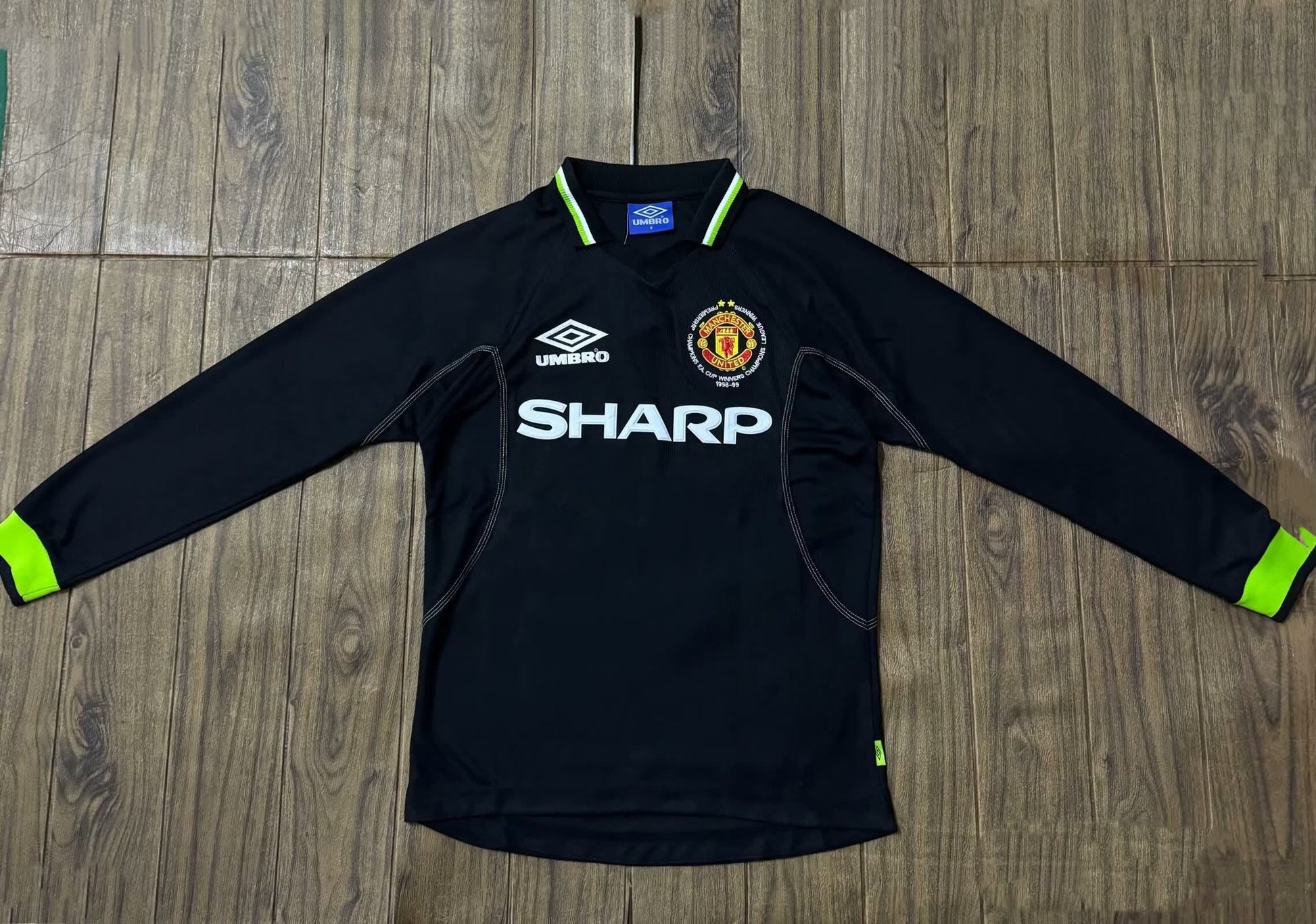 Retro 98/99 Manchester United Black Champions League Edition Long Sleeve S-XXL
