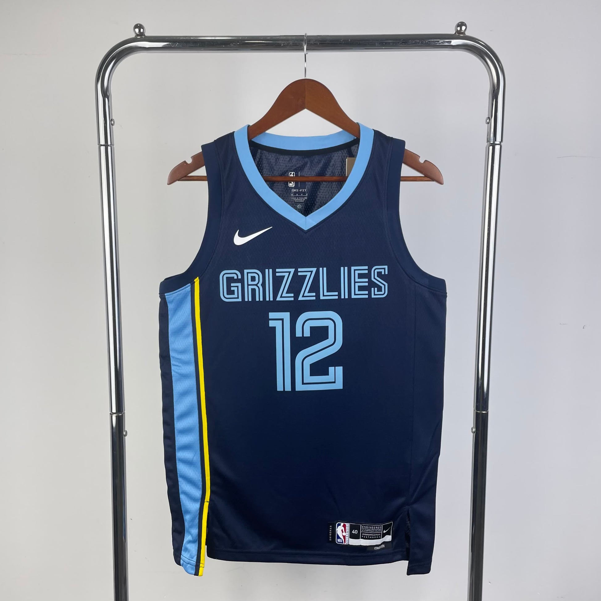 23rd season Grizzlies away Navy Blue No.12, Morant