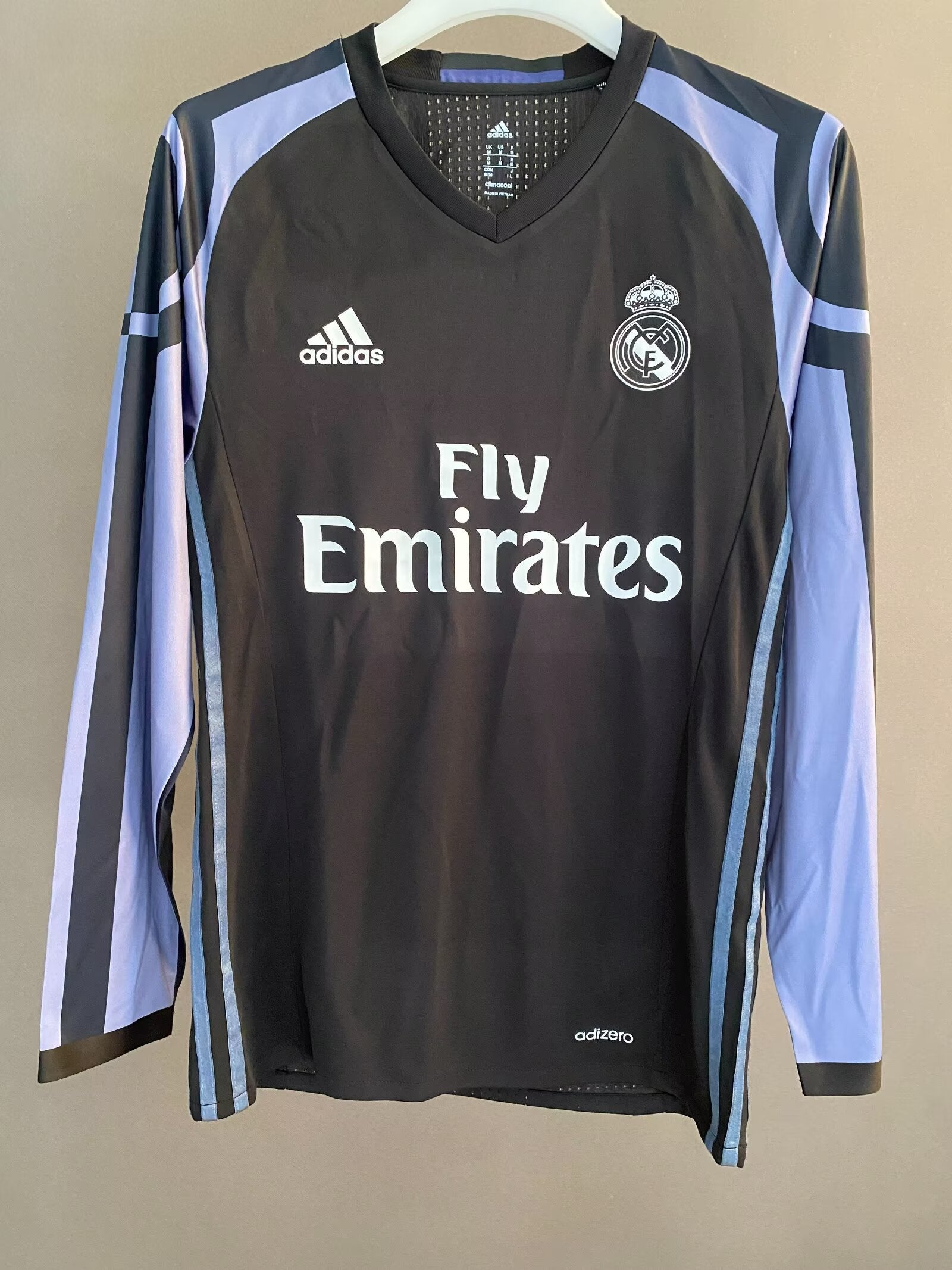 Retro 2016/17 Real Madrid Second away Long Sleeve Player Edition S-3XL