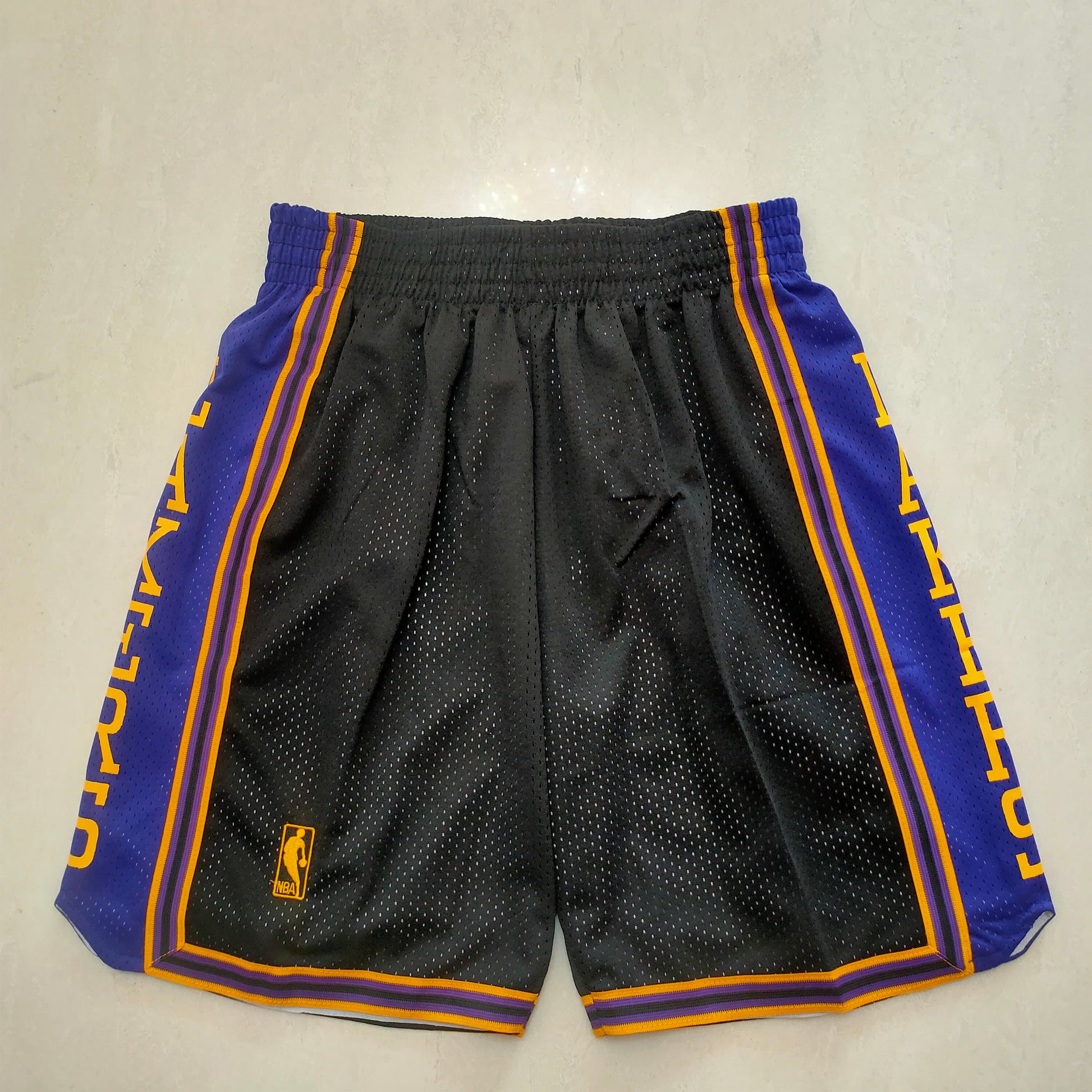 Lakers Black Vintage Shorts