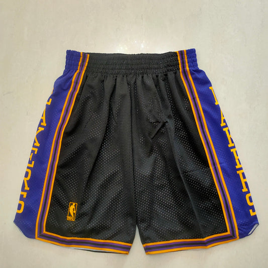 Lakers Black Vintage Shorts