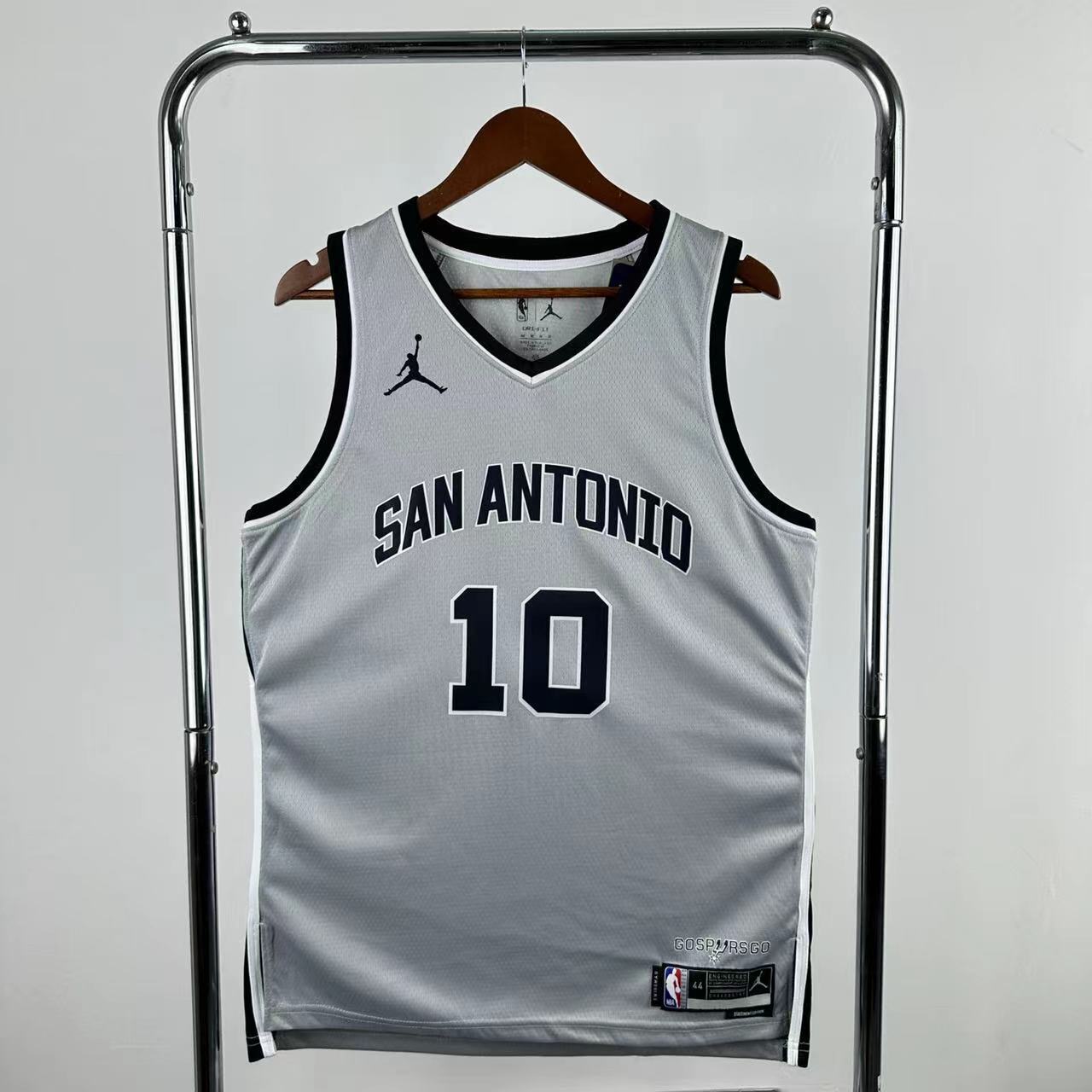 26th San Antonio Spurs Limited Grey 10 # Sochan NBA Jersey S-XXL