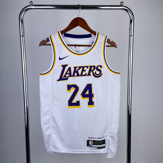 23 Season Lakers Round Neck White 24 # Kobe