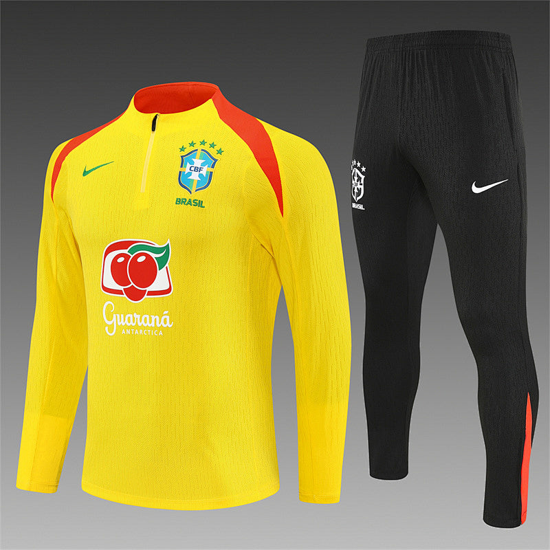 /26 Brazil Yellow Half Pull Training Suit (Adults&amp;Kids)8