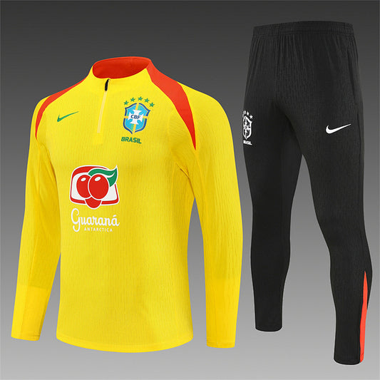 /26 Brazil Yellow Half Pull Training Suit (Adults&amp;Kids)8