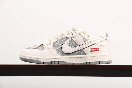 Supreme x Nike Dunk Low Silver Fox Inscription