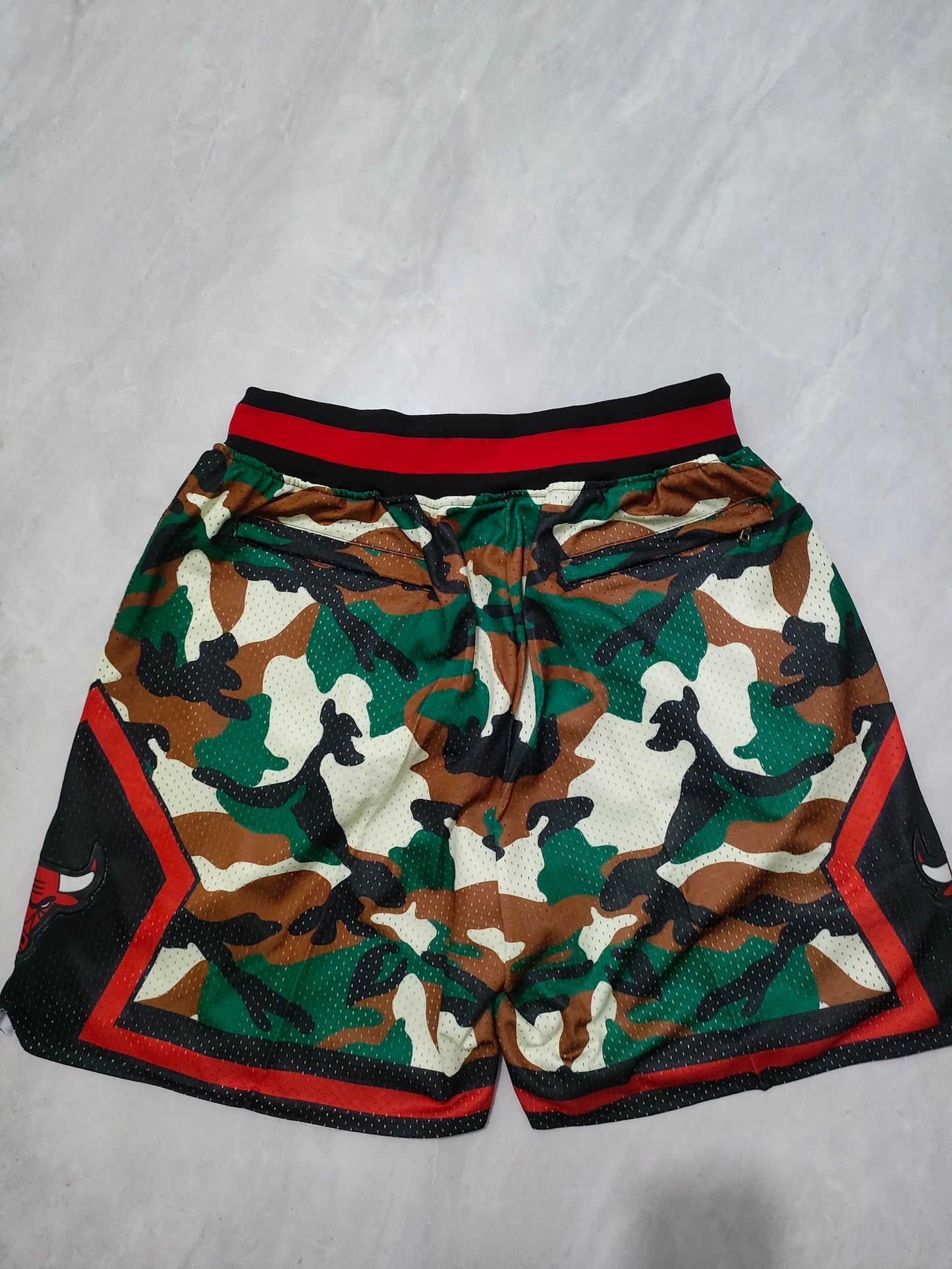 Chicago Bulls Camouflage Pocket NBA Shorts S-XXL