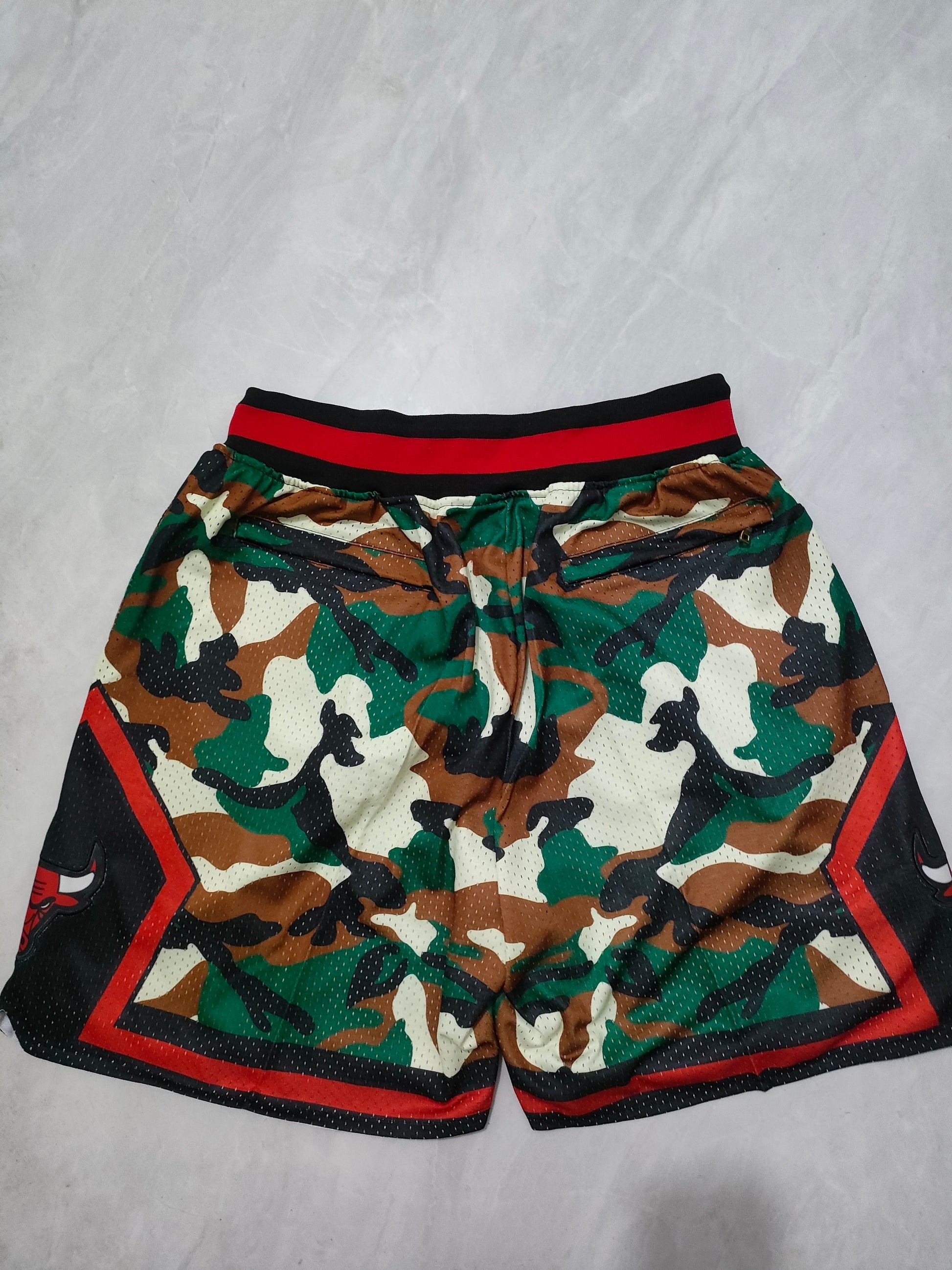 Chicago Bulls Camouflage Pocket NBA Shorts S-XXL