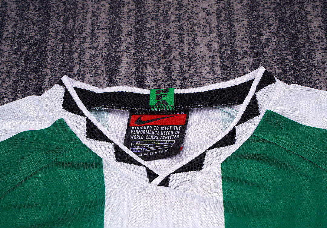 Retro Kids 1996 Nigeria Home Green Football Shirt&amp;Size16-287