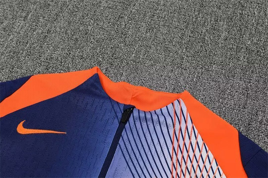 /26 Barcelona Blue Orange Half Pull Training Suit S-XXL8