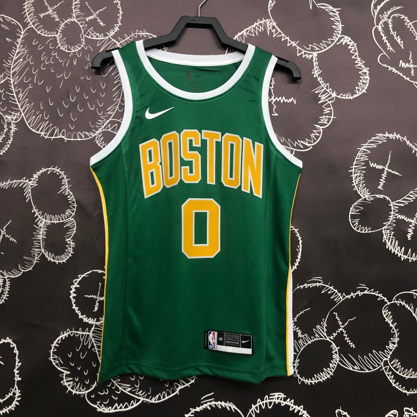 Celtics Green Gold No. 0 Tatum