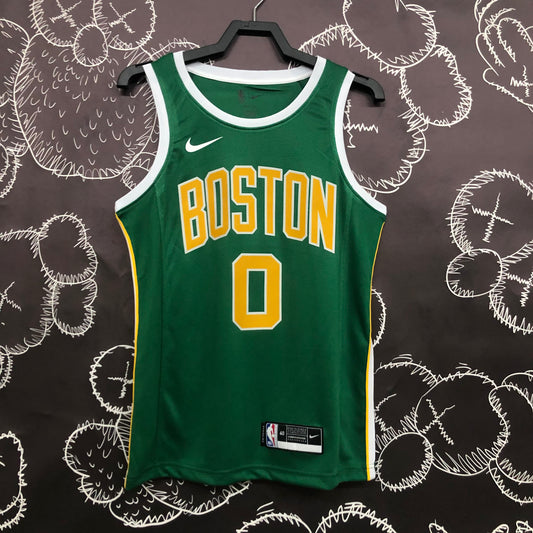 Celtics Green Gold No. 0 Tatum