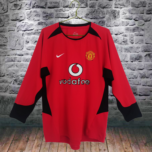 Long Sleeve: 2002/04 Manchester United Home Retro