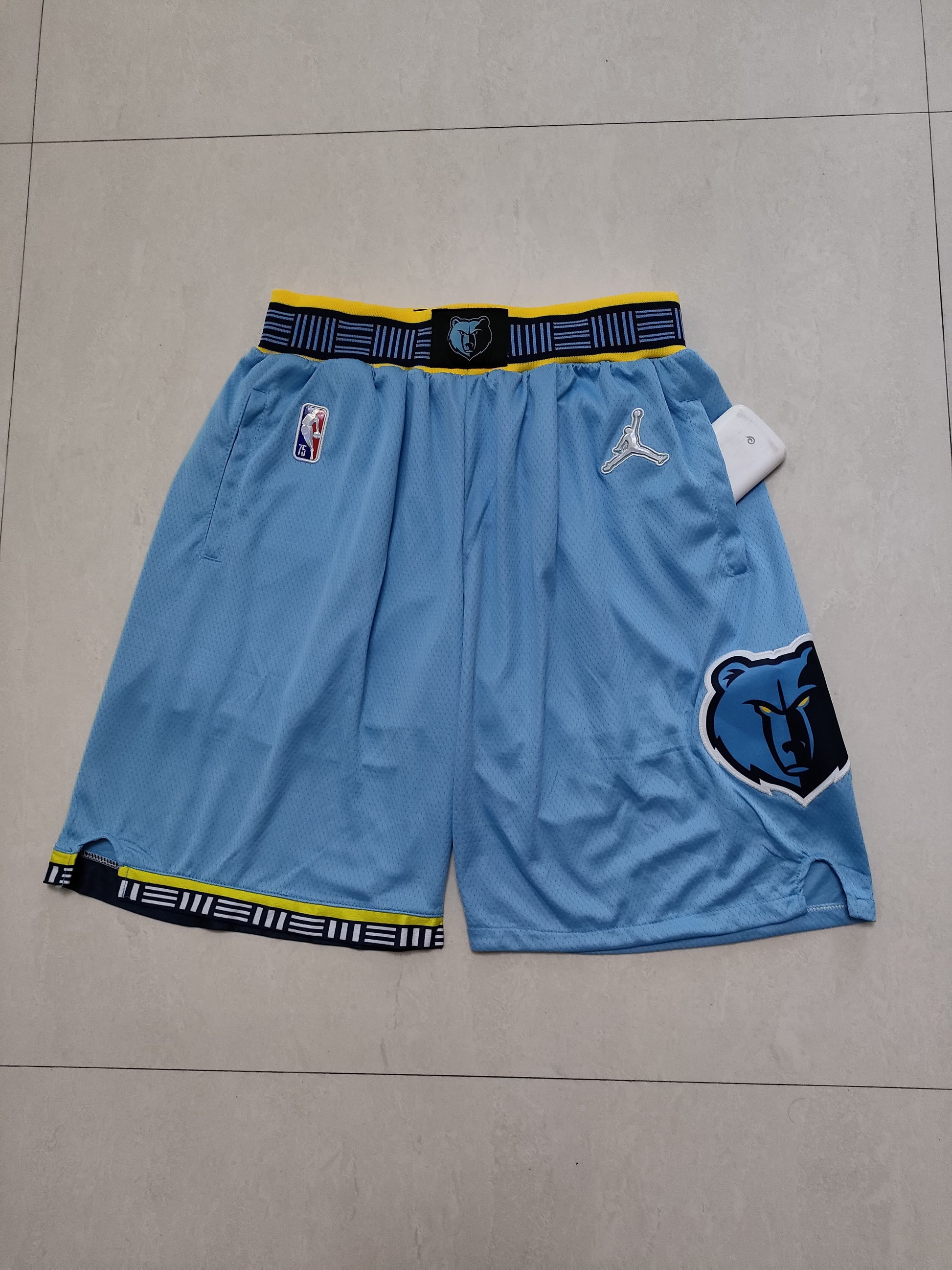 Grizzlies Light Blue 75th Anniversary Side 2 Pocket Shorts