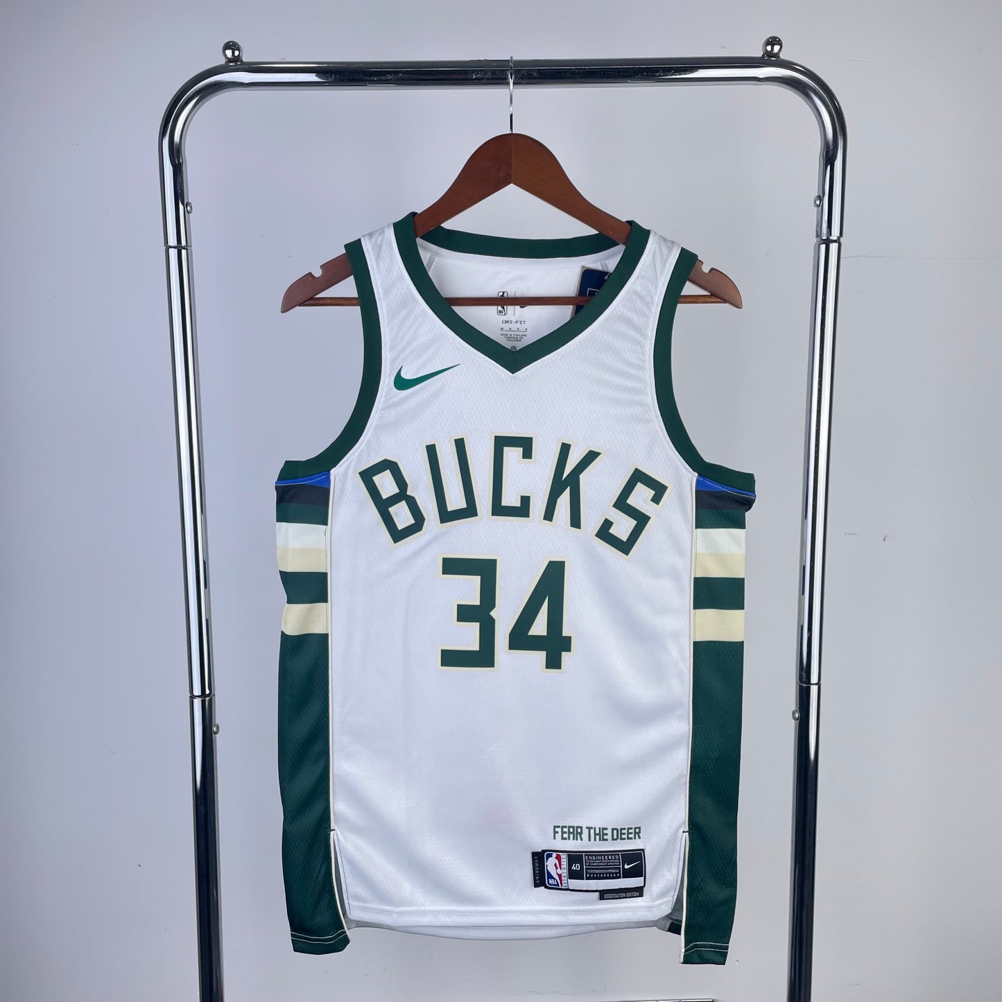 23 Season Bucks Home White 34 # ANTETOKOUNMPO