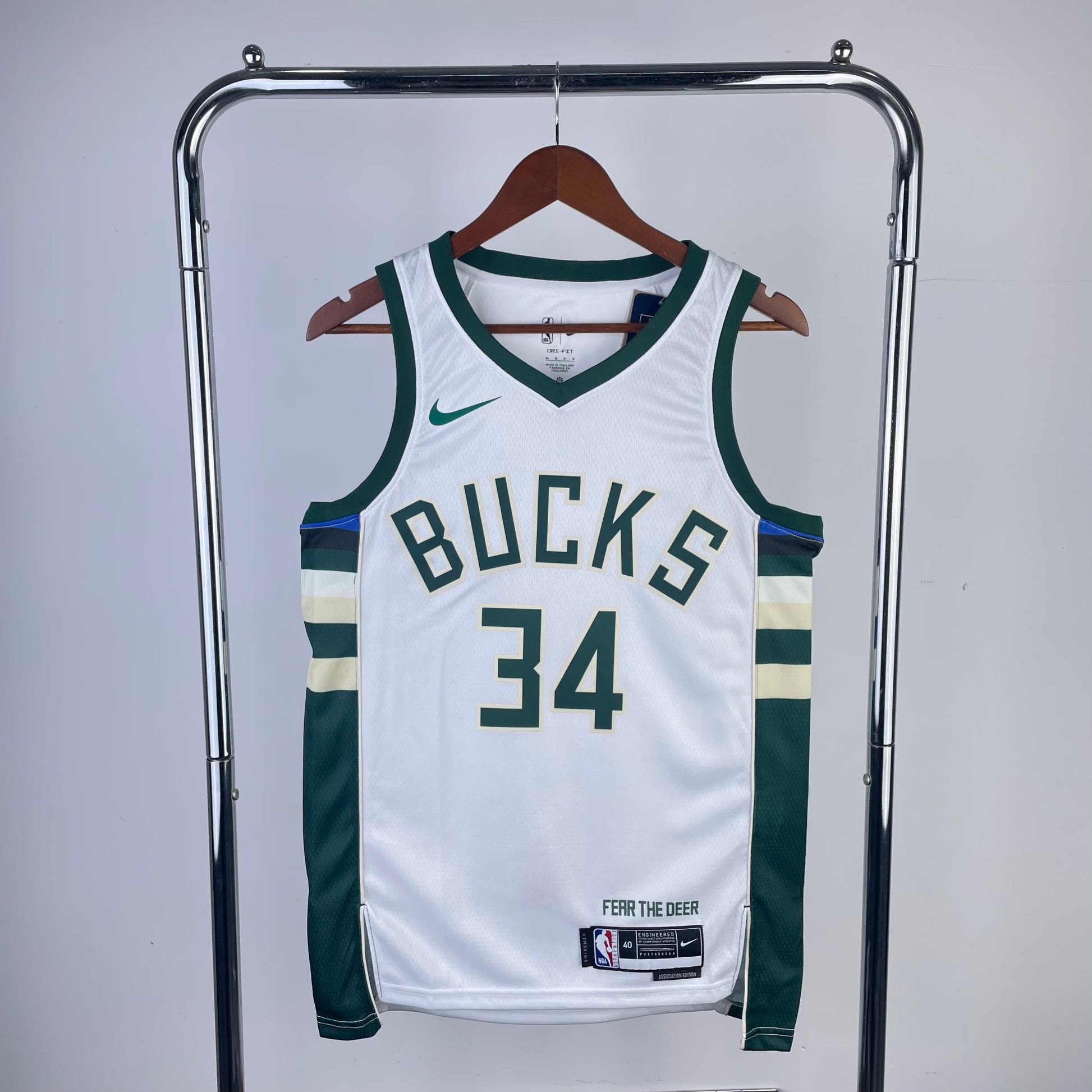23 Season Bucks Home White 34 # ANTETOKOUNMPO