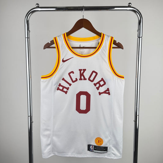 20th season Pacers Retro White No. 0 # Haliburton