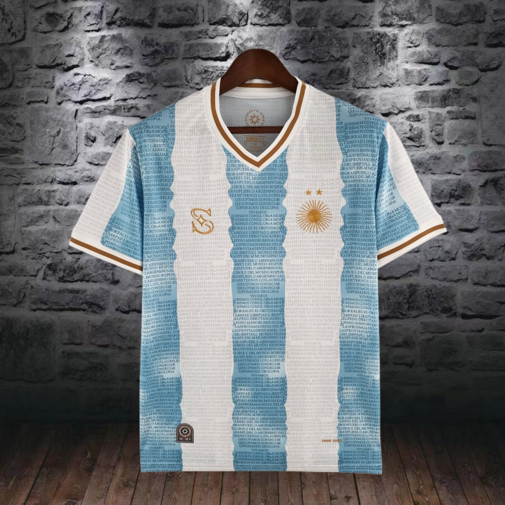 2022 Argentina Commemorative Edition White Blue S-XXL