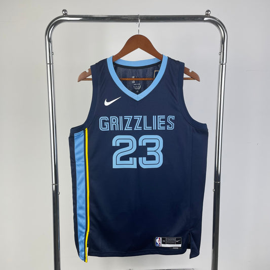 23 Season Grizzlies Away Navy No. 23 Rose