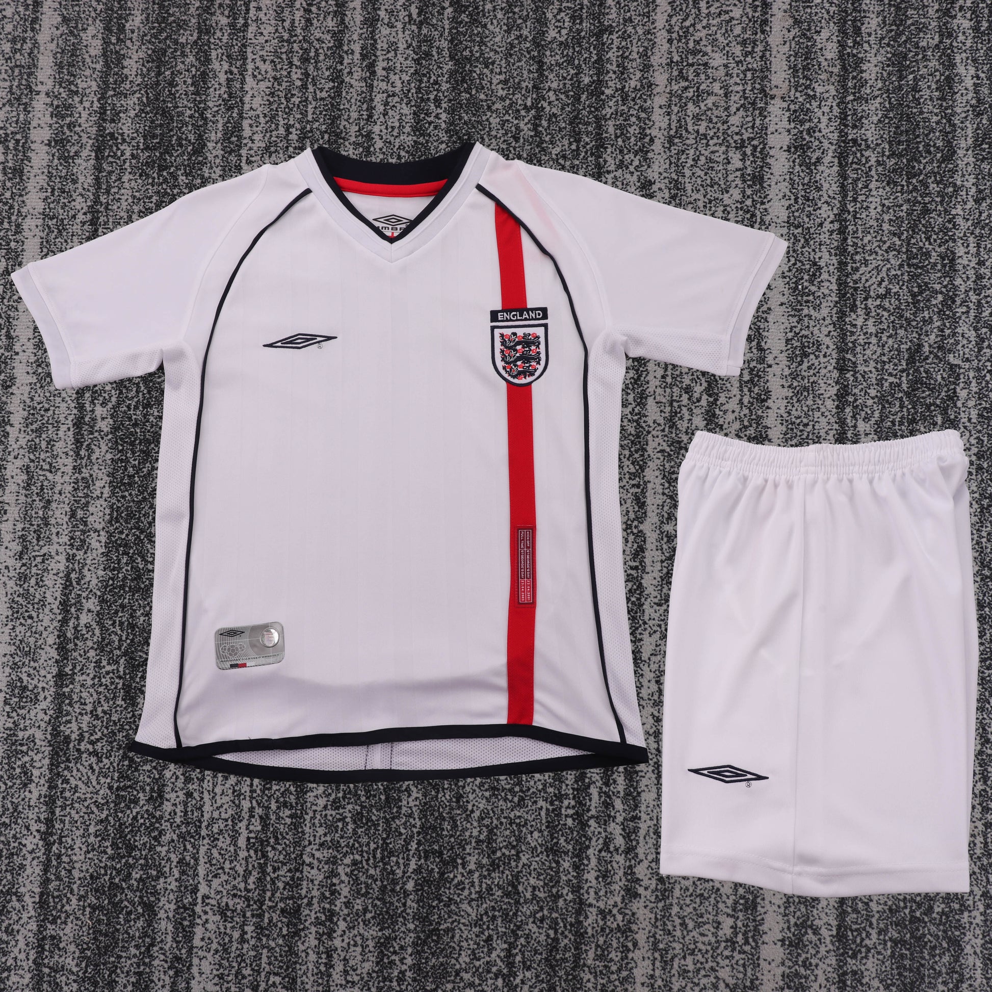 Retro Kids 2002 England Home White Football Shirt&amp;Size16-28